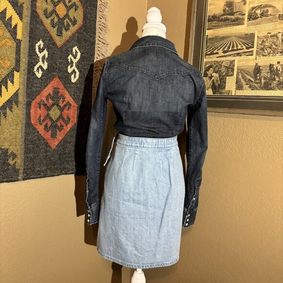 Denim Wrap Skirt Size 2 (Small) - Picture 3 of 4